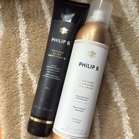 New Philip b hair duo weightless volumizing, Instathick forever shine conditione - Picture 1 of 4